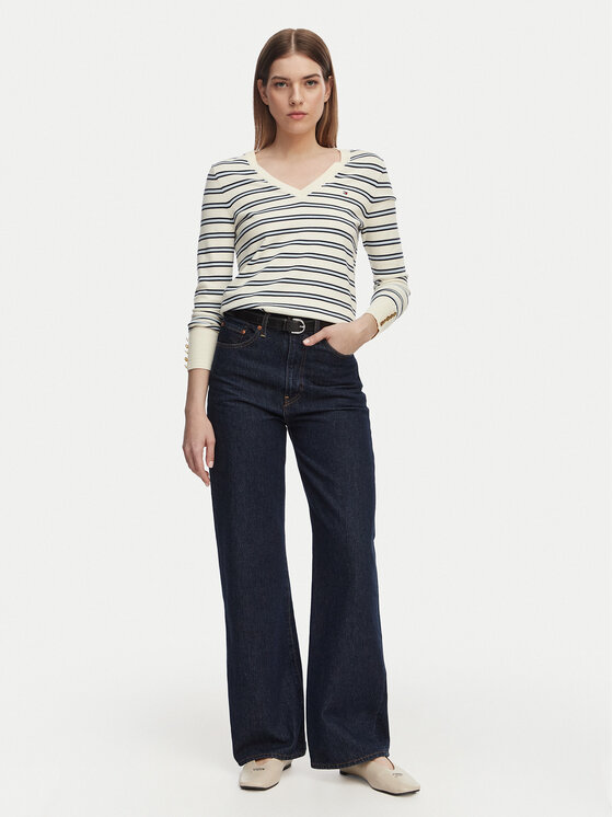 Tommy Hilfiger Tommy Hilfiger Svetr WW0WW40098 Béžová Regular Fit