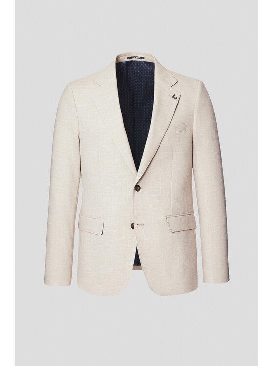 Lancerto Lancerto Marynarka Caserta MA131125000019 Beżowy Slim Fit