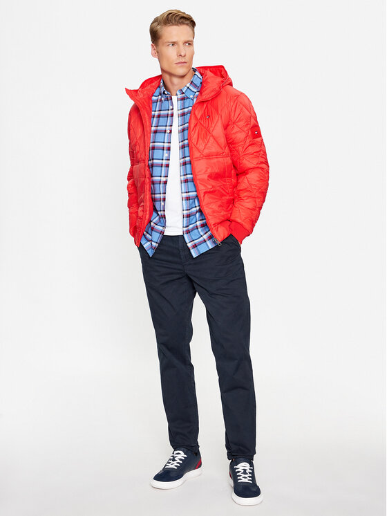 Tommy Hilfiger Tommy Hilfiger Kurtka przejściowa MW0MW32766 Czerwony Regular Fit