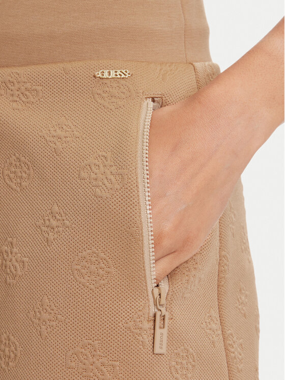 Guess Guess Mini sukně V5YD03 KBSL2 Hnědá Regular Fit