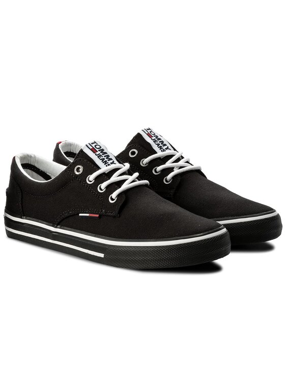 Tommy Jeans Tommy Jeans Sportbačiai Textile Sneaker EM0EM00001 Juoda