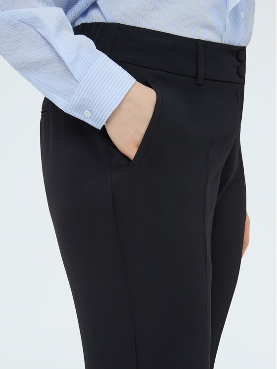 Fiorella Rubino Fiorella Rubino Spodnie materiałowe P009T005175N033 Czarny Regular Fit