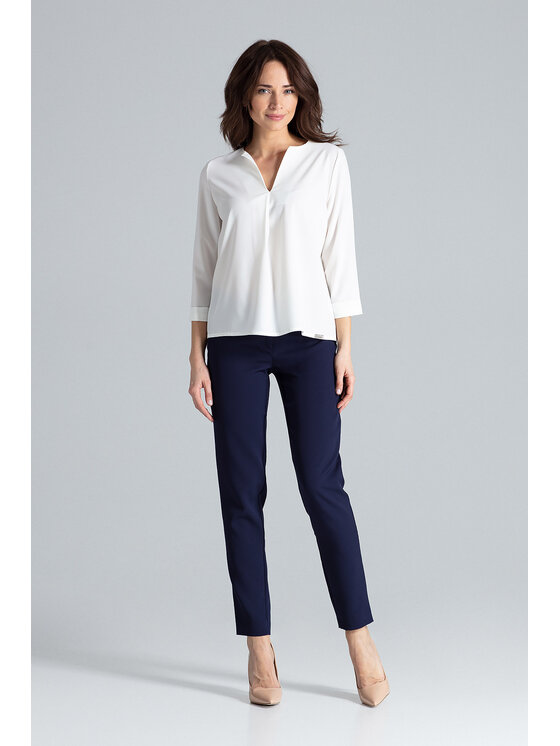 Lenitif Lenitif Blusa L035 Écru Regular Fit