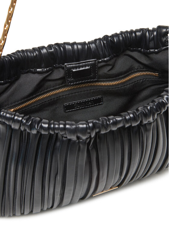 Calvin Klein Calvin Klein Käekott Drawstring Plisse Crossbody LV04F3076G Must