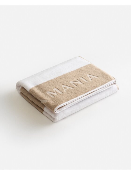 La Mania La Mania Ręcznik plażowy Elia Stripes Beżowy