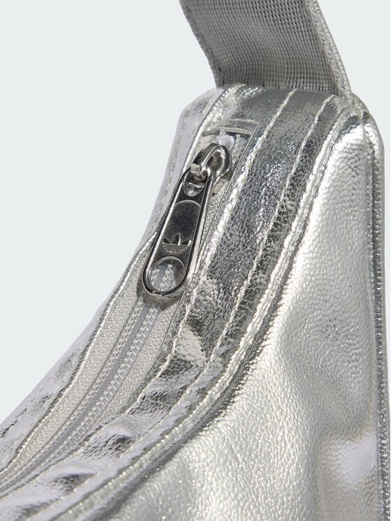 adidas adidas Дамска чанта Adicolor Half Crescent Bag Metallic Pu KR1562 Сребрист
