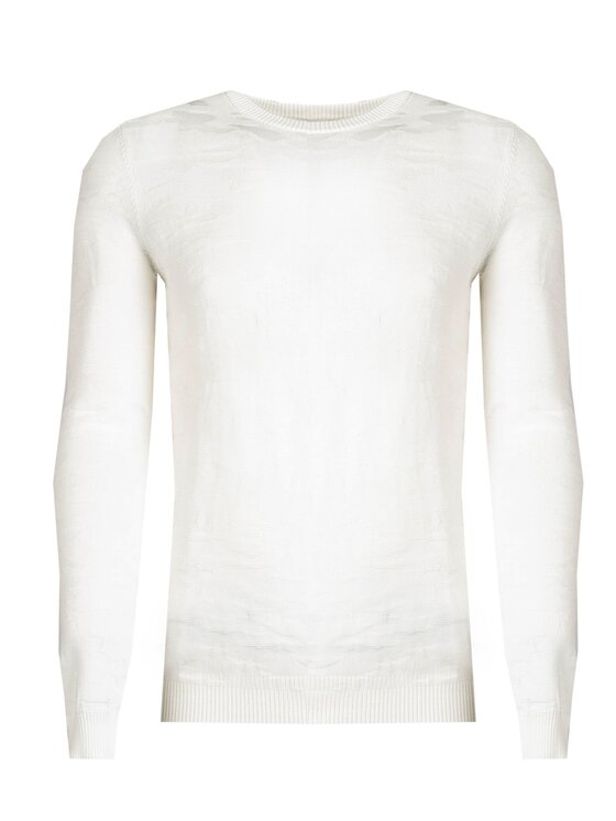 Antony Morato Antony Morato Sweter MMSW00940 YA100018 Biały Regular Fit