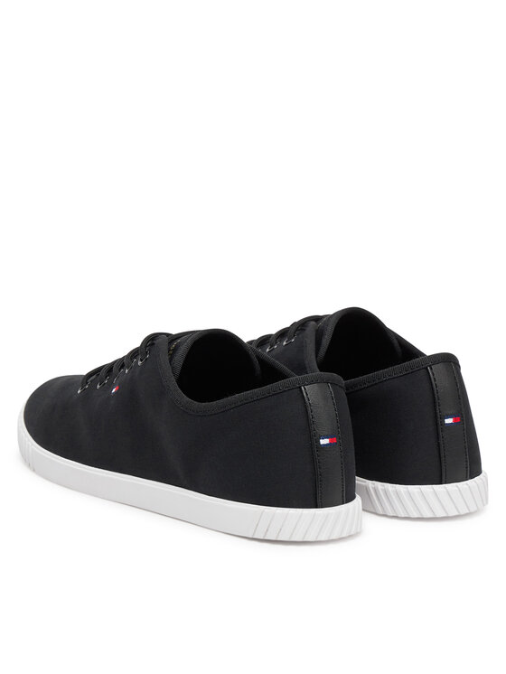 Tommy Hilfiger Tommy Hilfiger Tenisice Canvas Lace Up Sneaker FW0FW08641 Crna