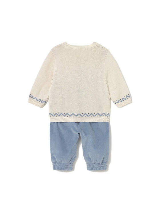Mayoral Mayoral Set pulover și pantaloni din material textil 2580 Albastru Regular Fit