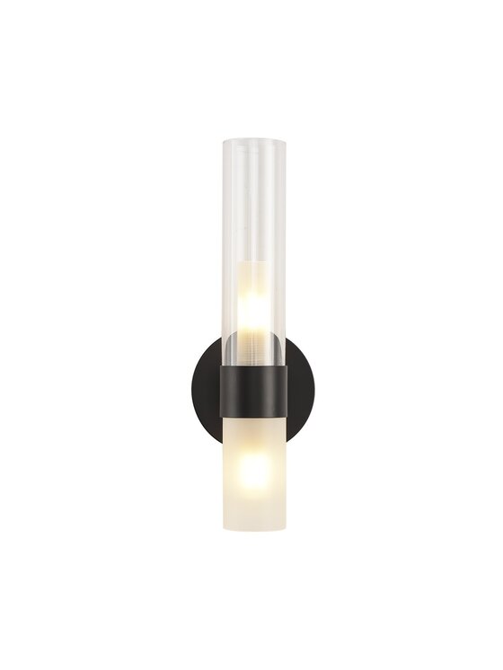 MIAhome MIAhome Lampa ścienna kinkiet CANDELA złota 31 cm Czarny