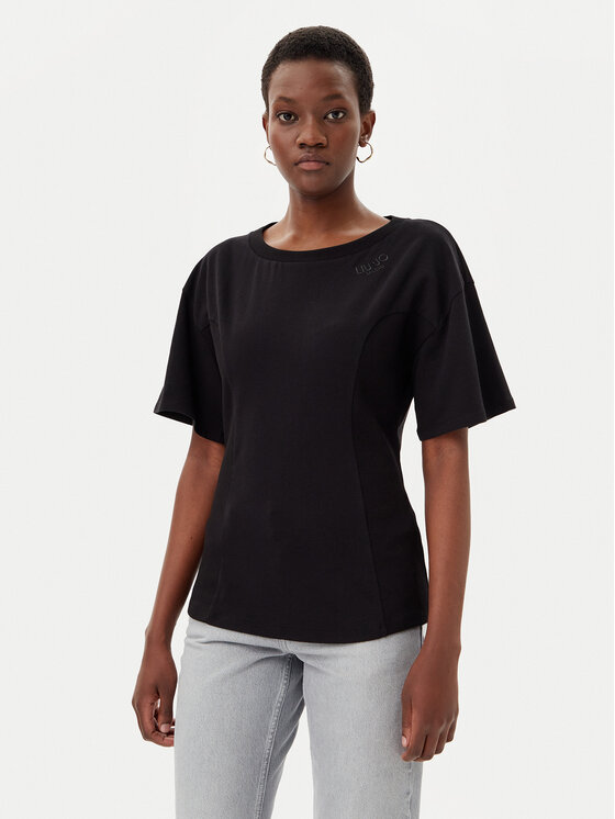Liu Jo Liu Jo T-särk TA5108 JS003 Must Regular Fit