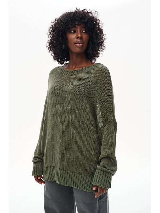 blue shadow blue shadow Sweter Fidżi Khaki Regular Fit