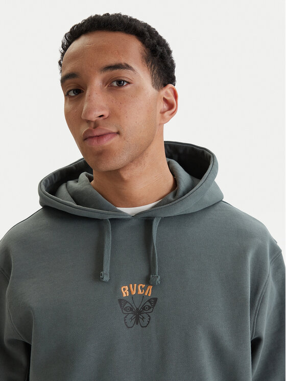 RVCA RVCA Bluza Butterfly Poster EVYSF00136 Zielony Boxy Fit