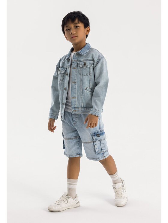 MINOTI MINOTI Szorty jeansowe 23short43 Błękitny Regular Fit