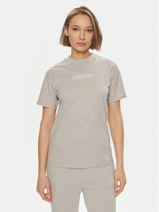 Calvin Klein Calvin Klein Tricou Coordinates K20K207005 Bej Regular Fit