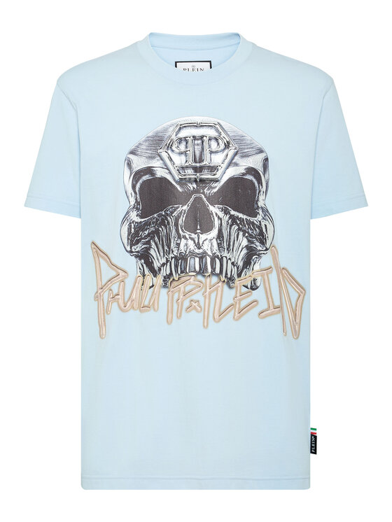 PHILIPP PLEIN PHILIPP PLEIN T-Shirt 4177 Světle modrá Regular Fit