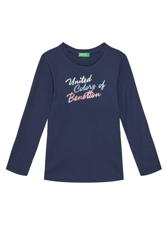 United Colors Of Benetton Bluzka 3I9WC10MY Granatowy Regular Fit