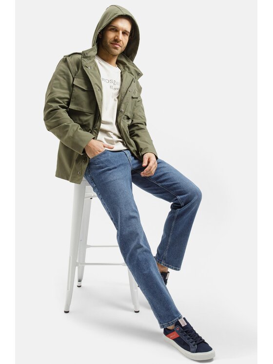 Cross Jeans Cross Jeans Kurtka przejściowa 40315-002 Khaki Regular Fit