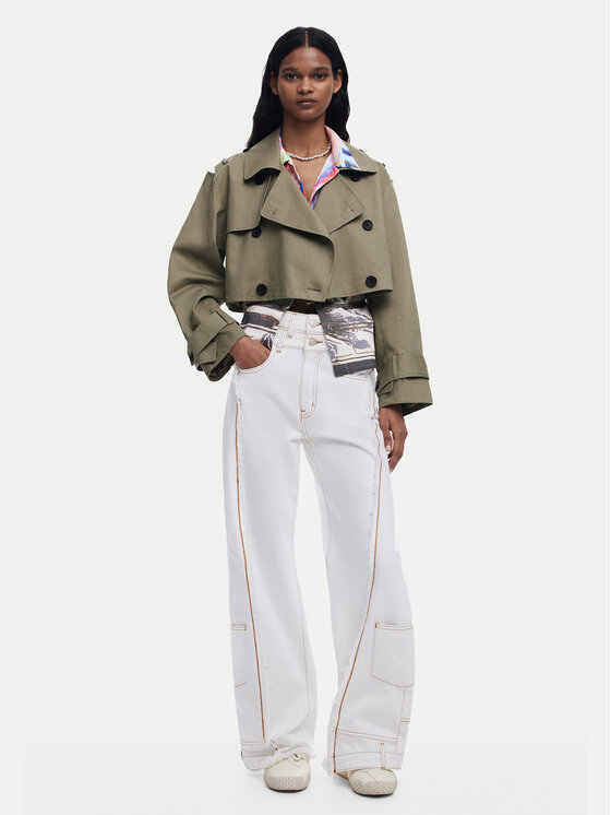 Desigual Desigual Tenchcoat 25SWEW49 Beige Loose Fit
