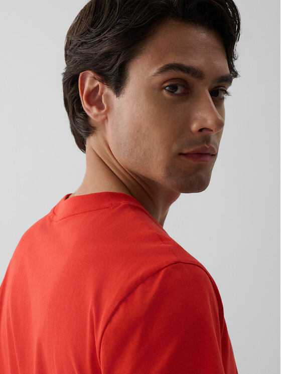 4F 4F T-Shirt COMMERCIAL Czerwony Regular Fit