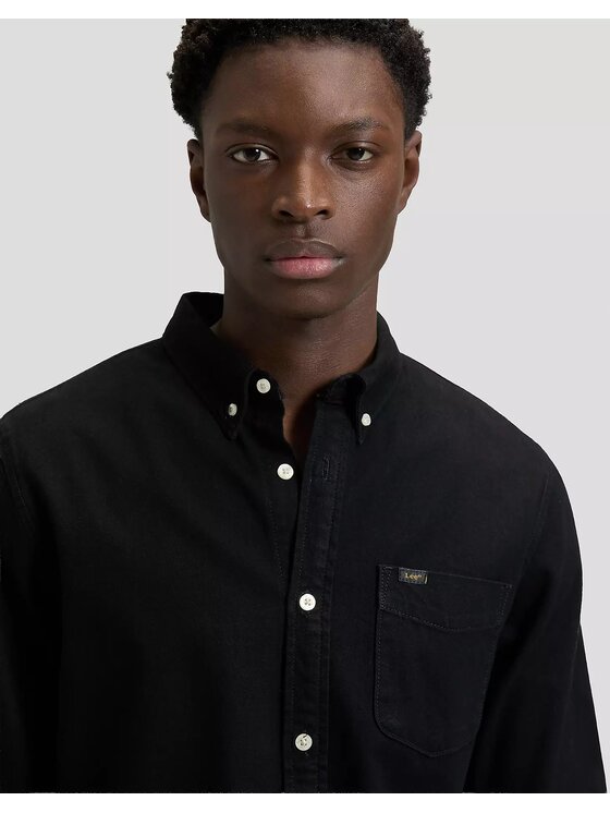 Lee Lee Koszula BUTTON DOWN Czarny Regular Fit