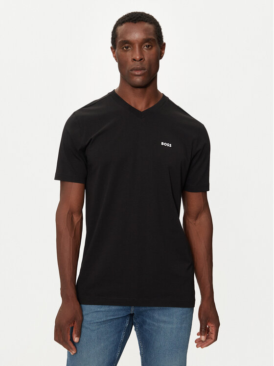 BOSS Boss T-särk Tee V 50506347 Must Regular Fit