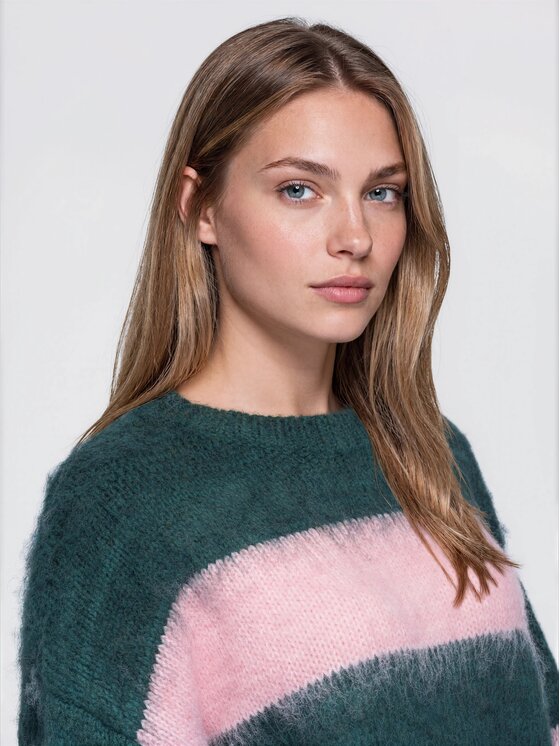 Ombre Ombre Svetr OW-SW-E0073 Zelená Oversize