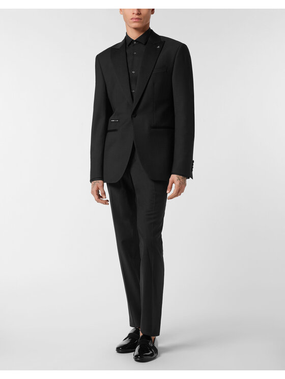 PHILIPP PLEIN PHILIPP PLEIN Marynarka 25465 Czarny Fitted Fit