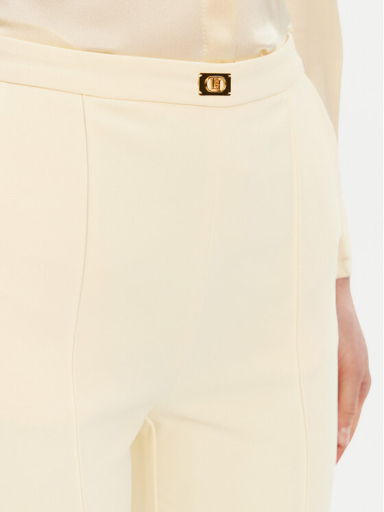 Elisabetta Franchi Elisabetta Franchi Pantaloni din material PA-076-51E2 Galben Regular Fit