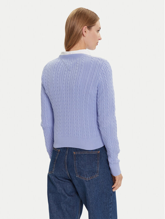 Tommy Jeans Tommy Jeans Kampsun Cable Essential DW0DW22165 Sinine Regular Fit