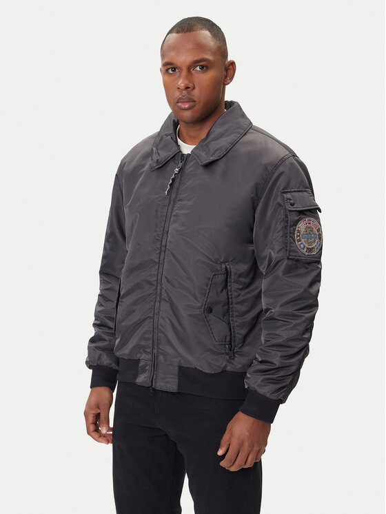 Napapijri Napapijri Bundy bomber A-Nemes NP0A891X Čierna Regular Fit
