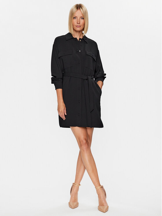 Marella Marella Haljina košulja Echi 2332260933 Crna Regular Fit