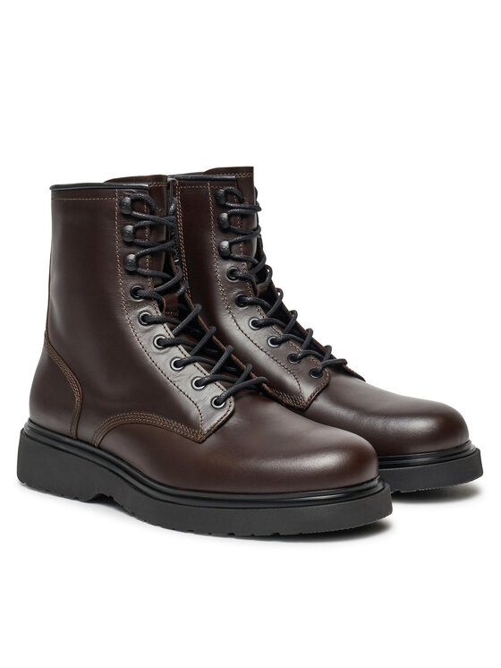 Calvin Klein Calvin Klein Šnurovacia obuv HM0HM01575 Hnedá