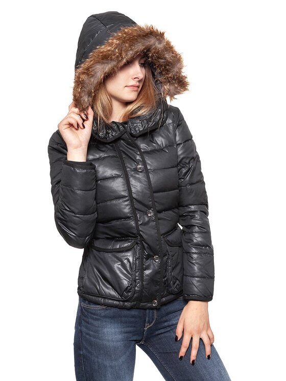 Lee Lee Kurtka damska PUFFER JACKET Czarny Regular Fit