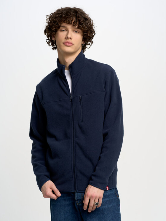 BIG STAR BIG STAR Bluza MALKOM_403_170 Granatowy Basic Fit