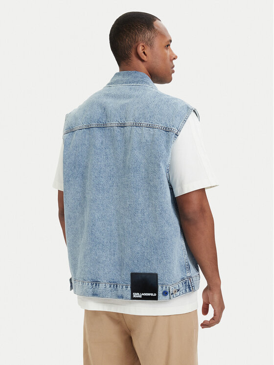 Karl Lagerfeld Jeans Karl Lagerfeld Jeans Елек B2M14024 Светлосин Regular Fit