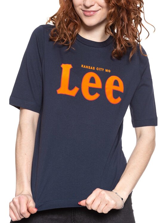 Lee Lee T-shirt TEE Blu Slim Fit