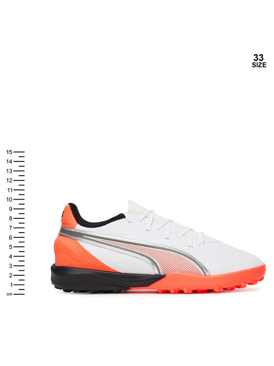 Puma Puma Čevlji za nagomet King Match Tt Jr 108838 01 Bela