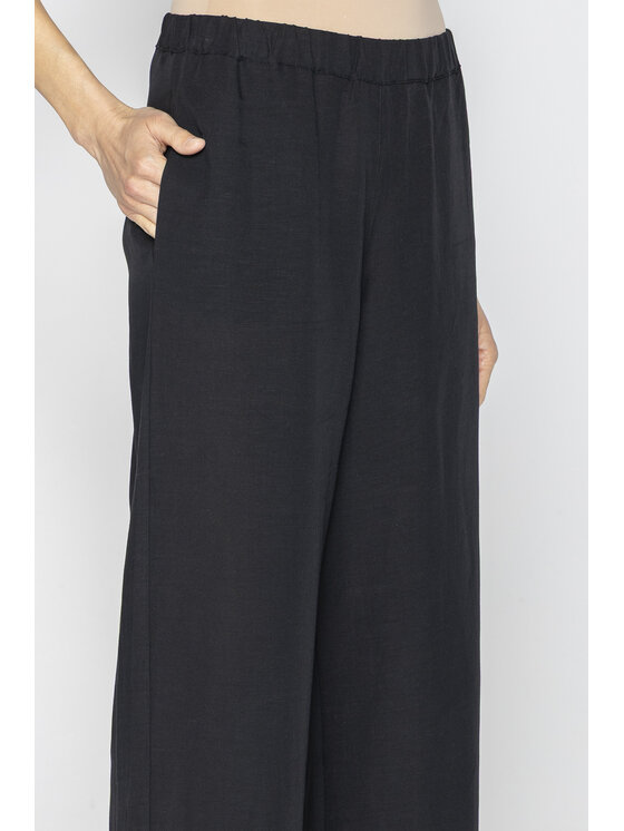 Deni Cler Milano Deni Cler Milano Spodnie materiałowe T-DC-5248-E2-20-90-1 Czarny Loose Leg