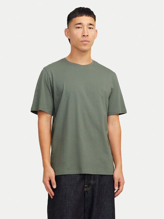Jack&Jones Jack&Jones Marškinėliai Organic Basic 12156101 Žalia Standard Fit