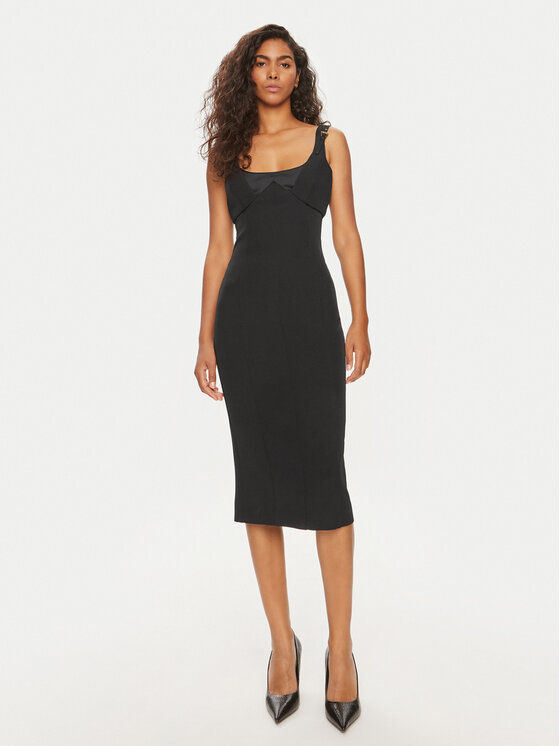 Versace Jeans Couture Versace Jeans Couture Kleid für den Alltag 76HAO919 Schwarz Slim Fit