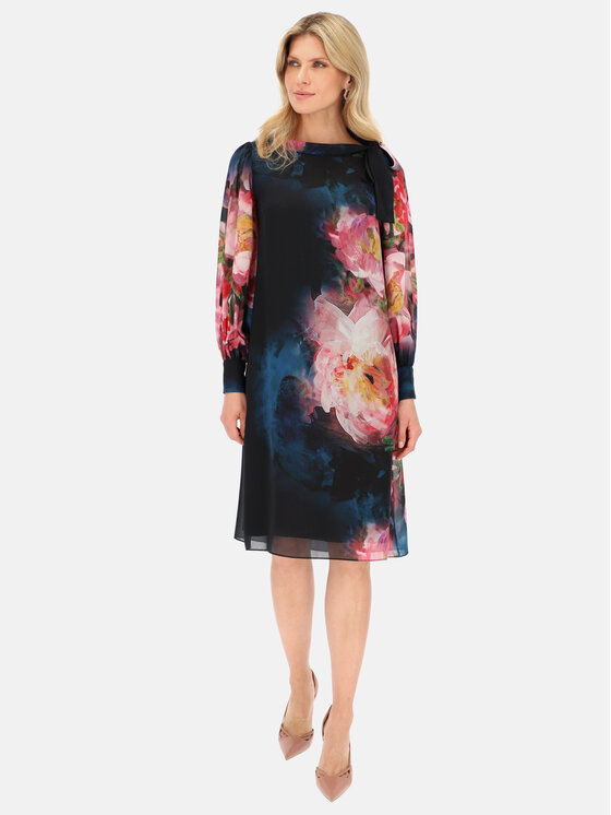 Potis & Verso Potis & Verso Sukienka elegancka Scarlett Granatowy Regular Fit