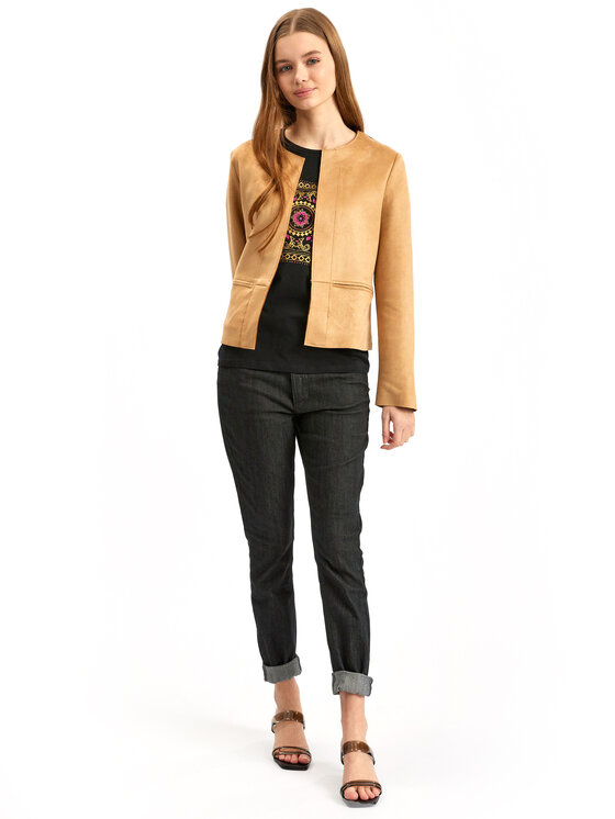 Orsay Orsay Marynarka 488109-085000__40 Brązowy Regular Fit