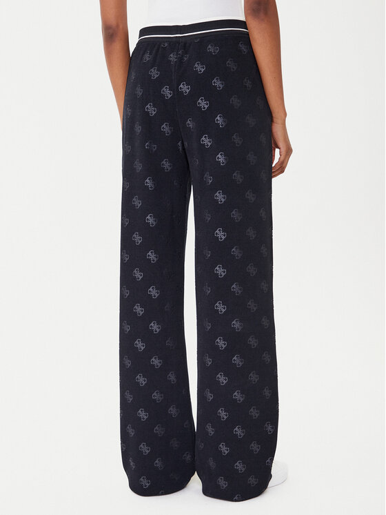 Guess Guess Spodnie dresowe V5BB00 K1902 Czarny Wide Leg