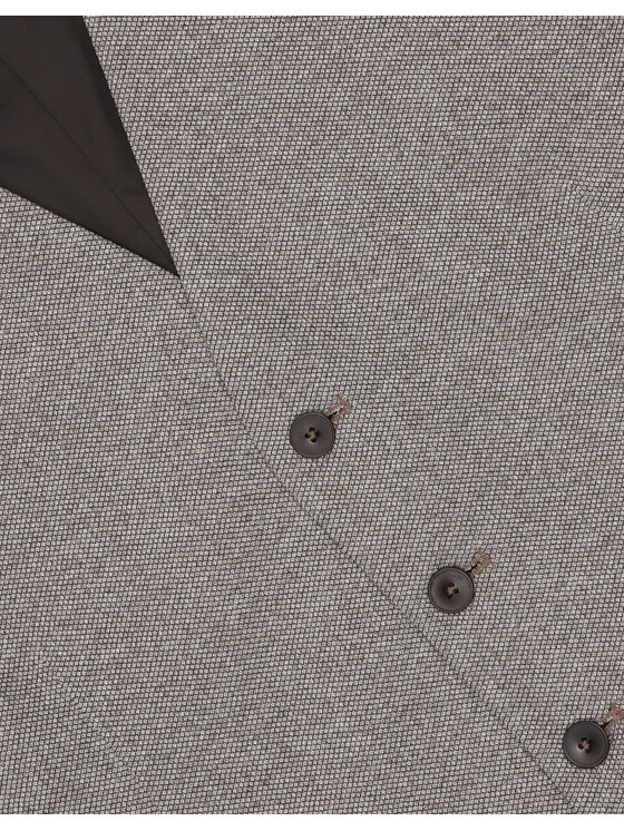 Borgio Borgio Kamizelka garniturowa Assoro Beżowy Slim Fit