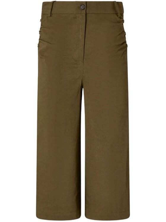 PINKO PINKO Kuloty Raccontami bermuda lino Zielony Regular Fit