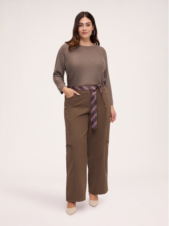 Fiorella Rubino Fiorella Rubino Sweter M216E102298N002 Kremowy Over Fit