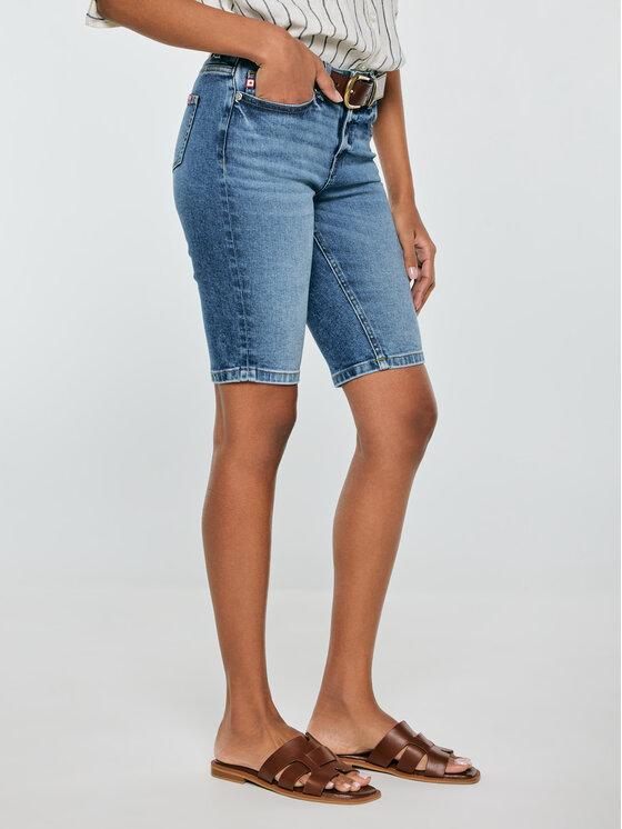 BIG STAR BIG STAR Bermudy SHIRA Niebieski Slim Fit