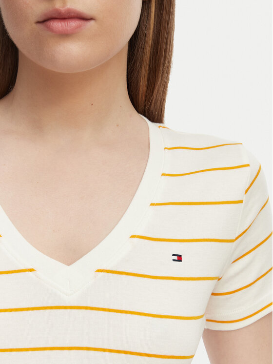 Tommy Hilfiger Tommy Hilfiger Marškinėliai New Cody WW0WW40584 Oranžinė Slim Fit