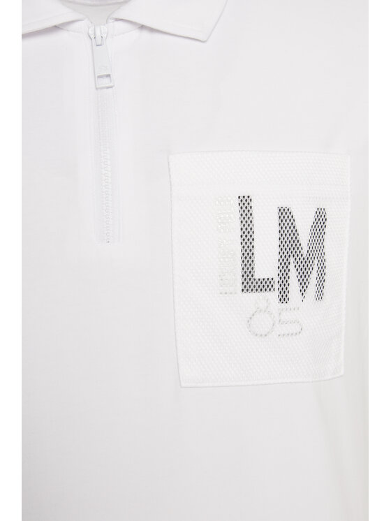 La Martina La Martina Polo YMP015 JS324 Biały Regular Fit